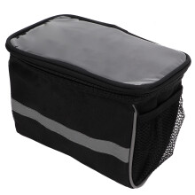 Multifunktionale Lenkertasche, Oberrohrtasche für Fahrräder, vielseitig einsetzbar für Roller und E-Bikes, mit Handyhalterung und Reflektorstreifen