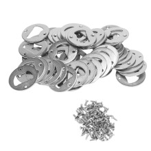 50 Set Flaschen öFfner Einsatz, Rostfreier Stahl Rund DIY Flaschen ÖFfner Hardware Kit Hardware Teile Versorgung mit Schrauben