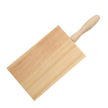 Wooden Gnocchi Board with Handle for Easy Pasta Shaping and Textured Sauce Grip
