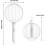 Electric Mosquito Swatter 3000V Instant Kill with LED Light Foldable Handle Indoor Bug Zapper White 3