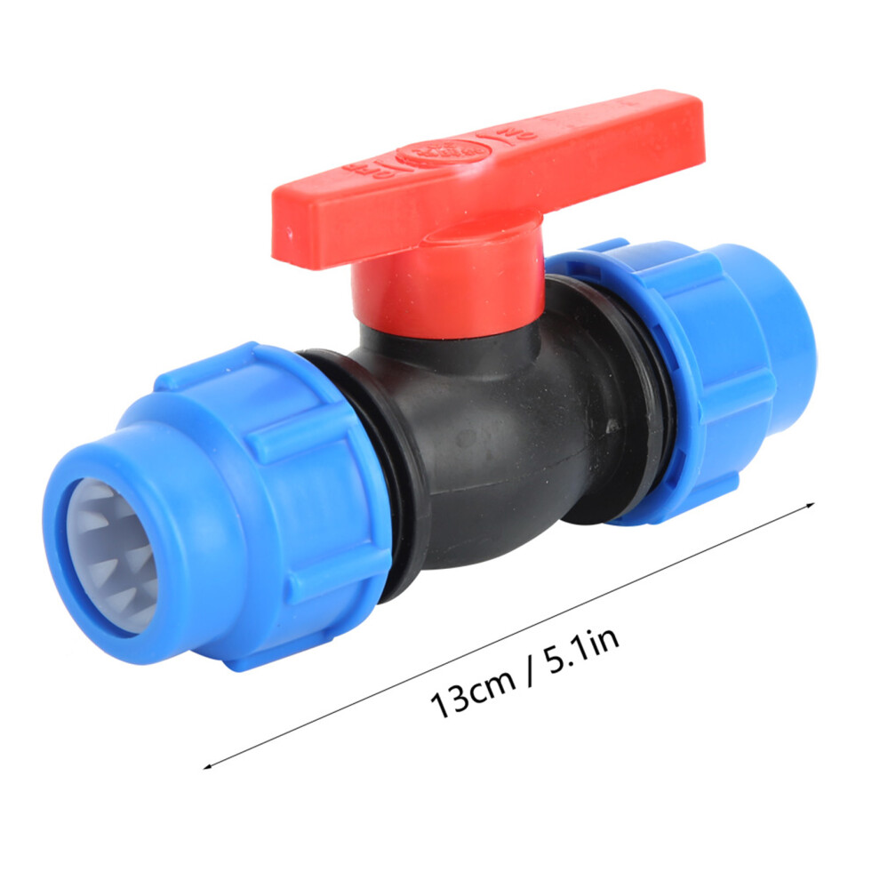 4 Pcs Pe Ball Valve Shutoff 1/2In, 3/4In, 1In Home Garden 4921379869837