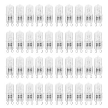 40x G9 Ofenlicht Hochtemperaturbeständige, Langlebige Halogenlampe für KüHlschränke, ÖFen, Ventilatoren, 40 W, 500 C, Stiftbirne, 220 V