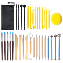 Modeling Clay Tools, Pottery Craft Tools for Sculpting and Molding, 38PCS Clay Sculpting Tools Kit with Double-Sided Tips and Wooden Handles, Perfect