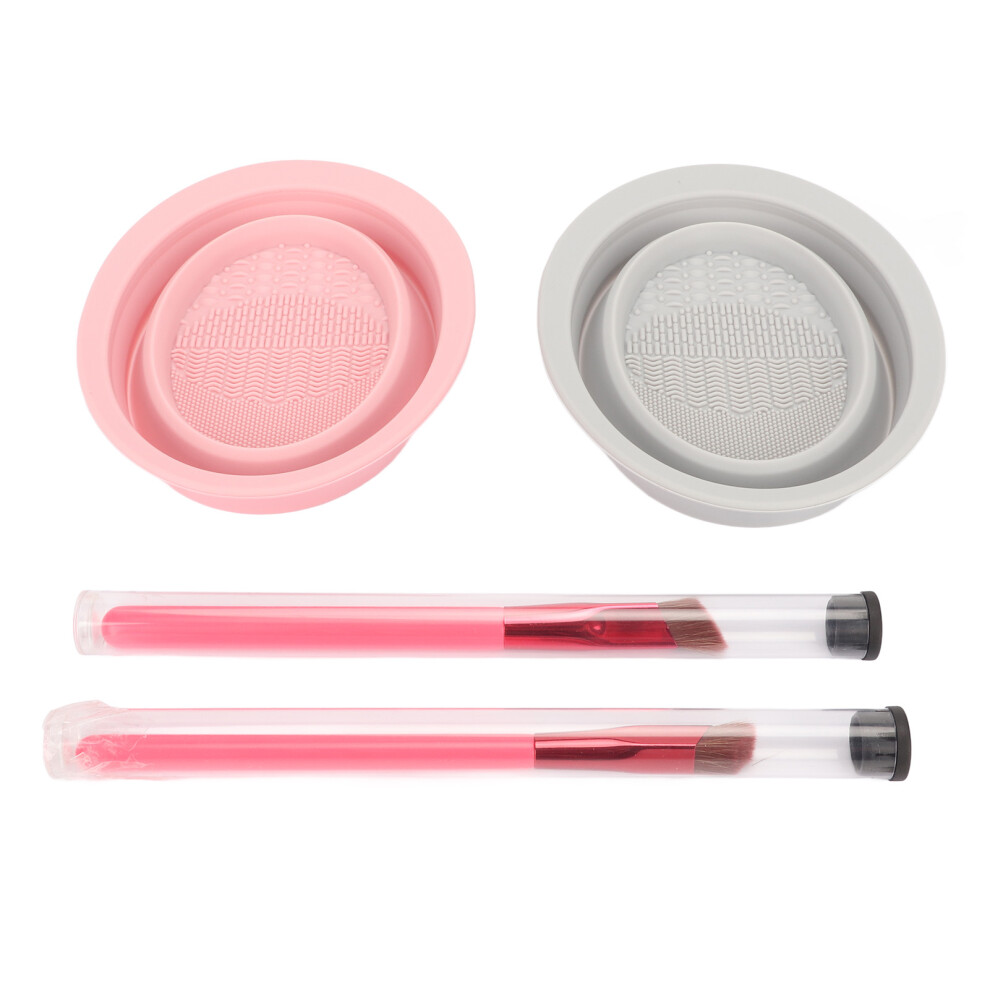 Silicone Makeup Brush Scrubber Mat Cosmetic Brush Cleaner with Foldable Design Portable Cleaning Tool for Brushes Sponges and Powder Puffs