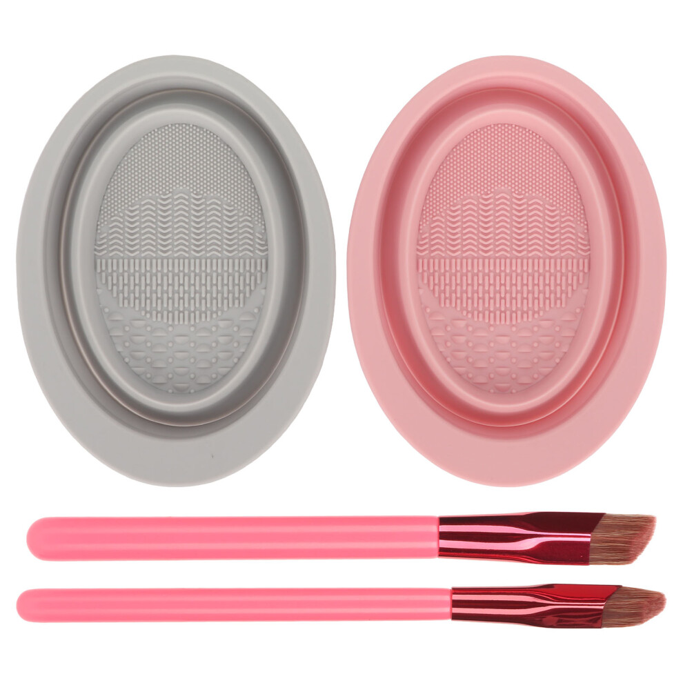 Makeup Brush Cleaning Tool Foldable Silicone Bowl Makeup Brush Cleaner Mat Effective Cleaning Tool Portable Design For Travel And Home Use
