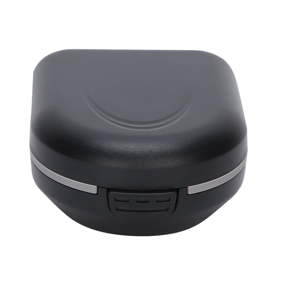 Black Hearing Aid Case, Compact With Water Resistant Hard Shell And Silicone Air Cushion,