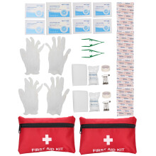 Emergency Bag For Home Outdoor, Lightweight Survival Kit Waterproof Compact, First Aid Kit With Striking Cross Symbol And Full Open Zipper For Easy