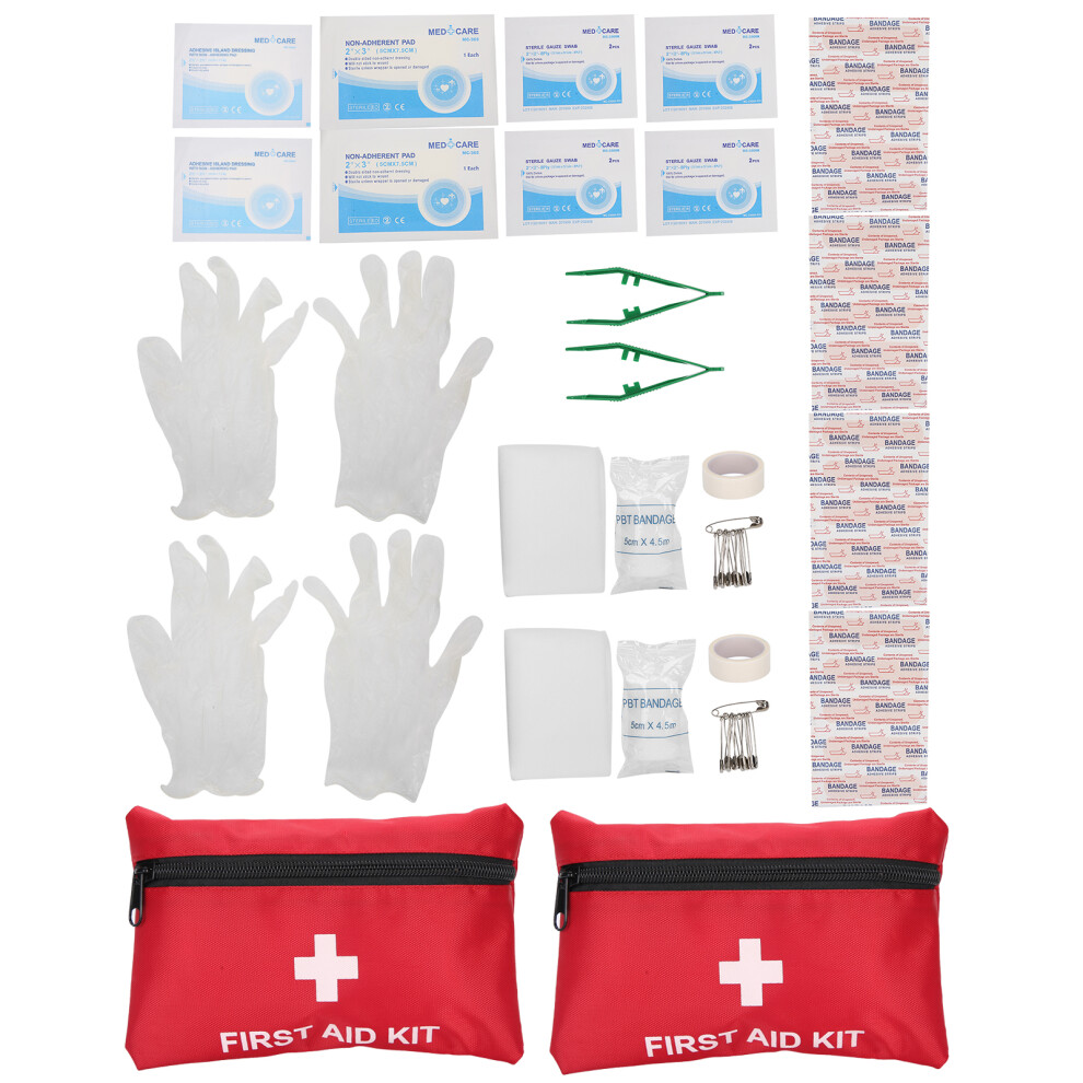 Compact First Aid Kit For Travel, Lightweight And Durable Survival Kit With Striking Cross Symbol, Easy Carrying Emergency Bag Suitable For Home And