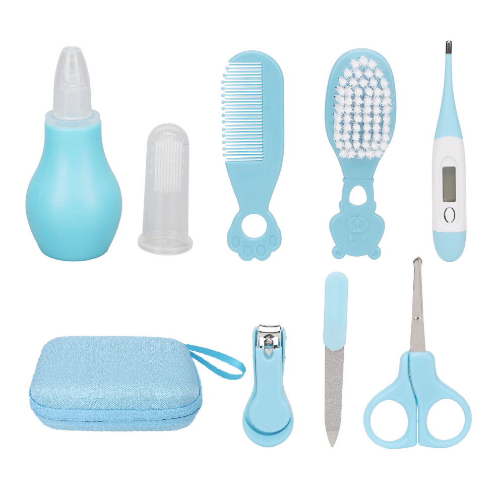 Baby Healthcare Grooming Kit, Essential 8pcs Baby Safety Set For Newborns With Rounded Tip Nail Clippers, Curved Scissors, And More, Ideal Travel