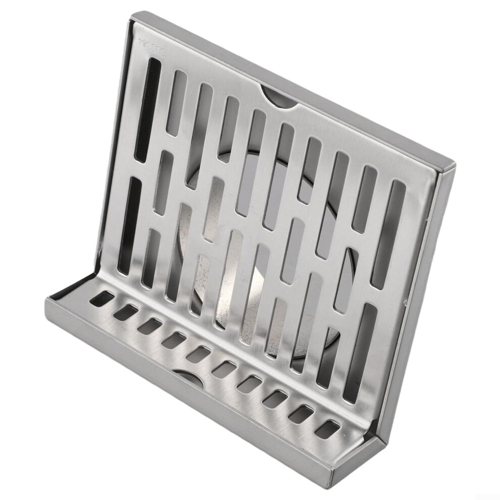 304 Stainless Steel L Shape Floor Drain For Bathroom Or Balcony, Fast Drainage Rustresistant Corner Fit 9199774829533