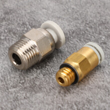 Metal 3D Printer Parts Pneumatic Extruder Connector for CR-10 V6 4MM Tube Silver