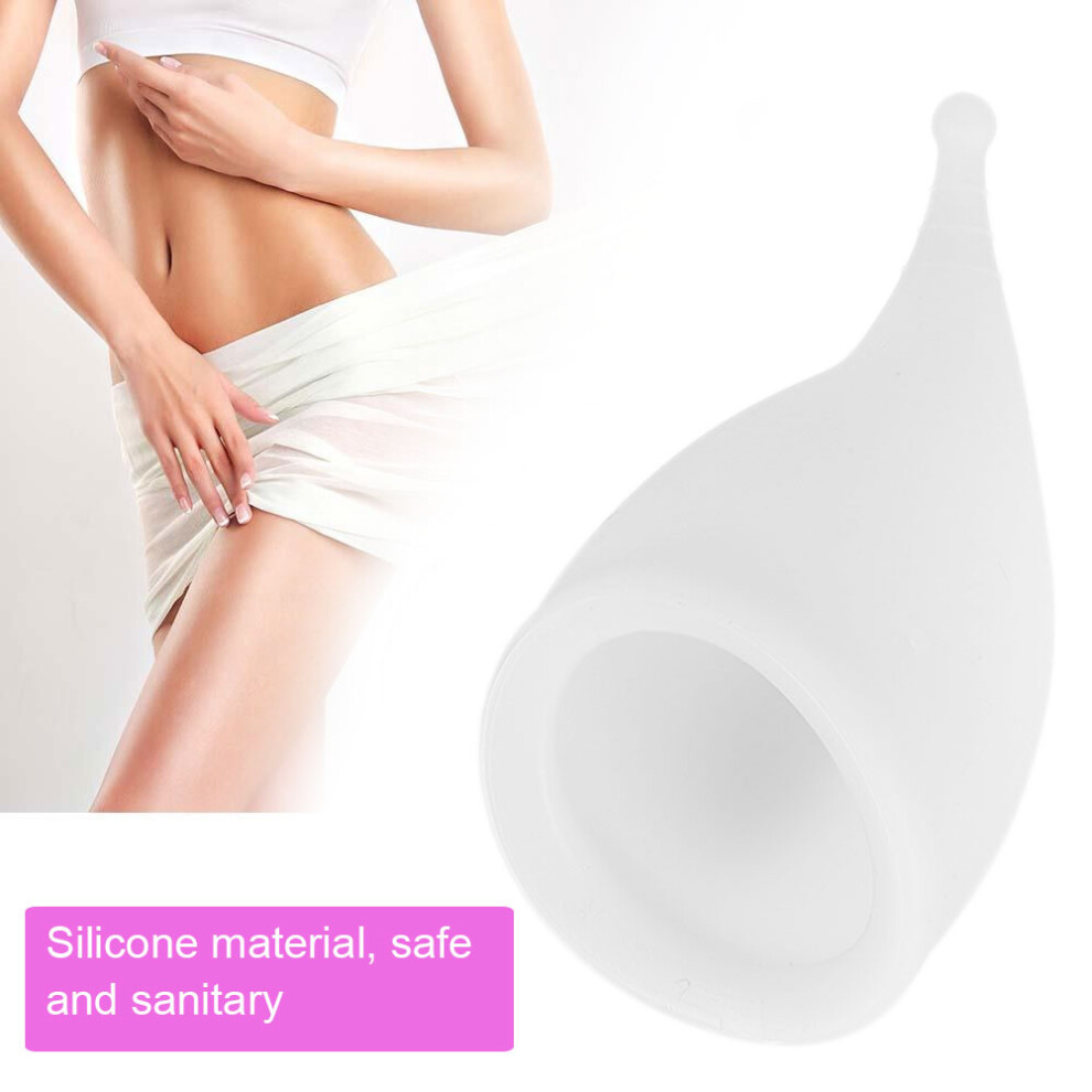 White Safe Silicone Menstrual Cup Reusable & Hygienic L S Options