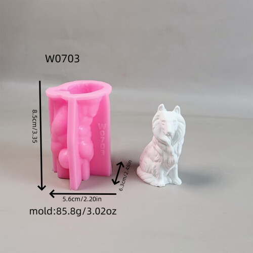 3D Hond Dier Siliconen Mallen voor Epoxyhars Kaars Zeep 1