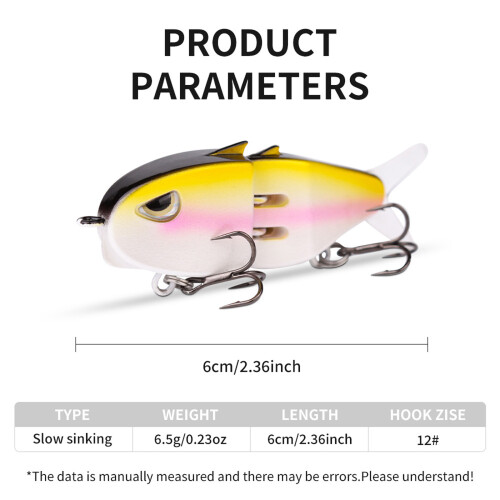 Colored Artificial Lures Features Double Hook and Slow-1 1