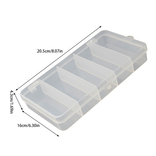 Double Deck Fishing Baits Storage Case-Transparent small fi 1