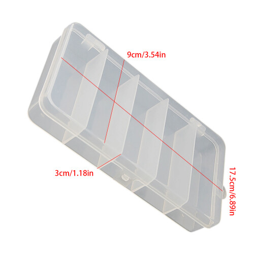Double Deck Fishing Baits Storage Case-Transparent small fi 2