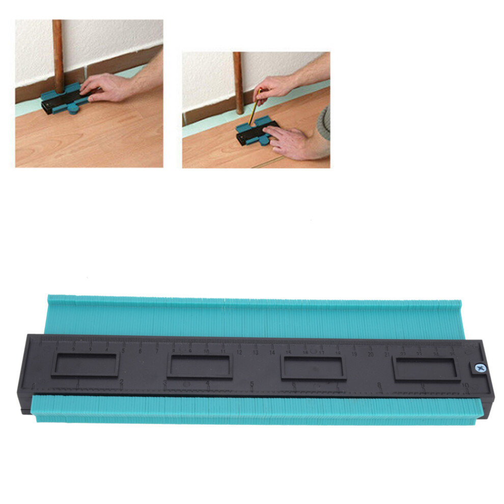25Cm Multifunctional Contour Gauge For Carpentry & Metalwork - Green 7891379874902