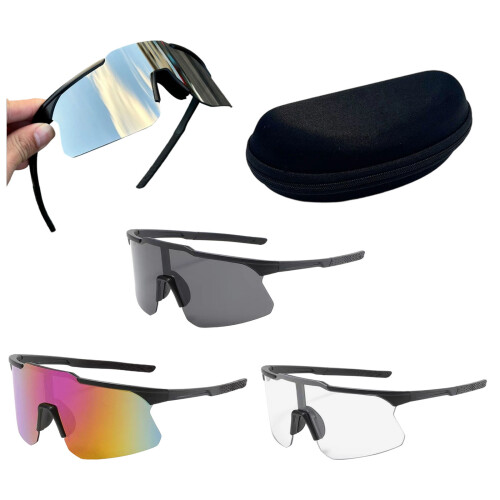 Comfortable Dustproof Cycling Glasses Impacts-Black frame black 1