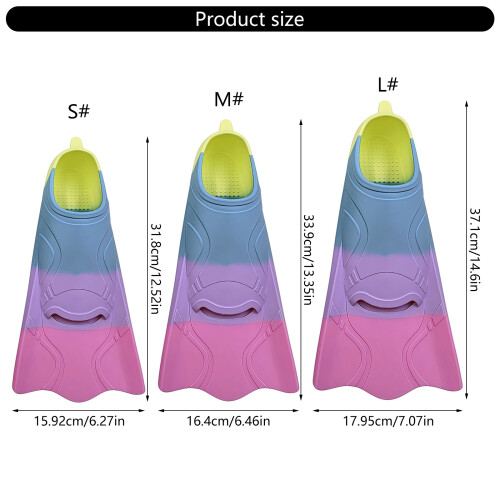 2pack Adjustable Silicones Swimming Flippers Corrosion-M 2