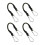 4er-Pack mehrfarbige elastische Kordel Starkes elastisches-30 1