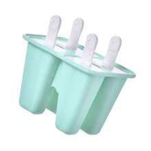 4Cell Silicone Popsicle Maker Mould 4Cavity Popsicle Mould Green Easy Release Ice Lolly Tool For Home Use