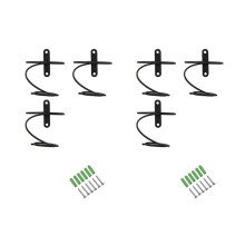 6 Pack Metal Wine Rack Wall Mounted Wine Bottle Holder - Wall Decor Art - Included Mounting Screws and Anchors