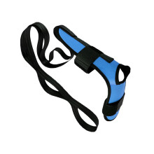 Stretching Strap For Physical Rehabilitation With Adjustable Handles And Loops, Elastic Belt For Leg Stretches, Blue