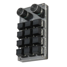 Mini 12-Key Mechanical Keyboard with 2 Knobs RGB Blue Switch for PC