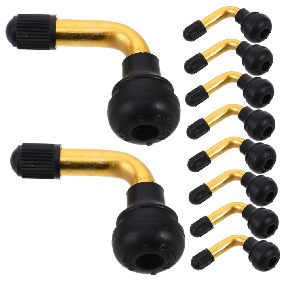 Bent Tire Valves Extension Adapter Set Vacuum Rubber Valve Stems For Car Motorcycle Atv Moped Angled Stem Offroad 9199774833684