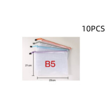 Husă cu fermoar din plasă de plastic pentru rechizite școlare, design semitransparent, material îngroșat, husă impermeabilă cu fermoar și