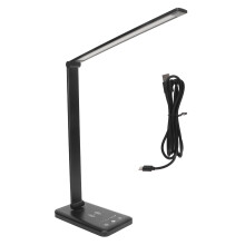 Lampă de birou super luminoasă cu 5 moduri de iluminare, încărcător wireless rapid asigură încărcare rapidă, lampă de birou LED