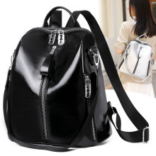 (silver) New Cowhide High Quality Travel Backpack Korean Women's Rucksack Soft Leather Student School Bag Female Leisure Bag
