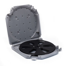 7inch Empty Take Reels Storage Box with 6-Hole Empty Takeup Reel Portable Protection Case for 7Inch Sound Tapes B