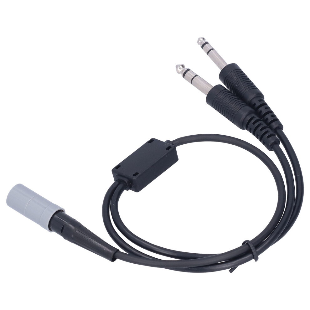 Aviation Headset Adapter, 58Cm Durable Fiber & Sponge, Lemo 6Pin & Ga 2 Plug 5031376994995
