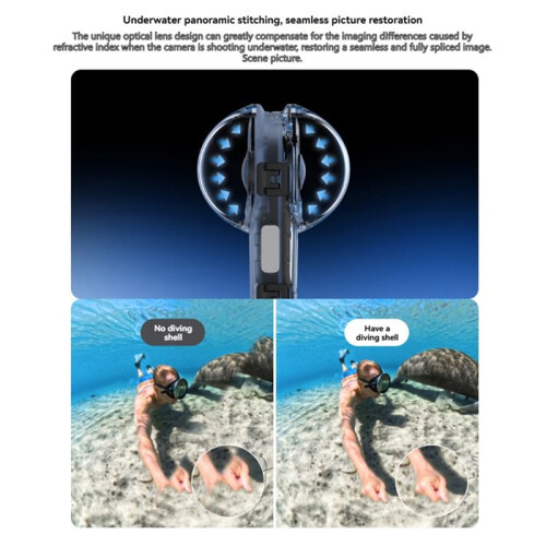 For  X5 Invisible Dive Case Underwater Dive Housing Shell 60M Waterproof Camera Protector Diving Case 2