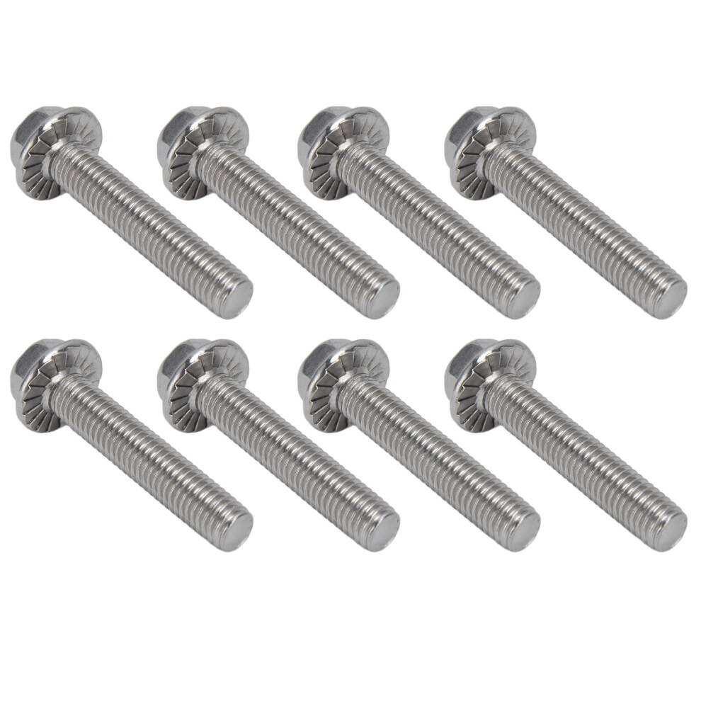 20Pcs M10x1.5 A2-70 Stainless Steel Flanged Hex Bolt With Gasket 3241376995447