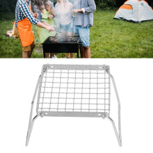 Portable Stainless Steel Camp Grill Grate with Foldable Legs for 1-2 People