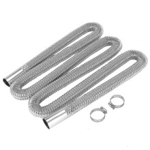 200cm Car Air Parking Heater Exhaust Pipe with 2 Clamps Fuel Tank Exhaust Pipe Hose Tube Compatible Diesel-heater