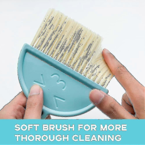 (Blue) 3pcs Mini Dustpan And Brush Set For Office Home Table Desktop Cleaning 2