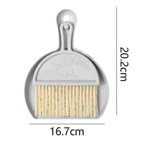 (Nordic Grey) 3pcs Mini Dustpan And Brush Set For Office Home Table Desktop Cleaning 1