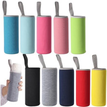 Leikurvo 10 Pack 550ml Water Bottle Neoprene Sleeves, Insulated Thermal Holder for Glass Water Bottles & Tea Glasses, 10 Colors