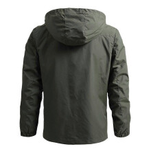(L,Army Green)Jacket Hooded Coat Waterproof Warm Windbreaker for Men Fishing Hiking