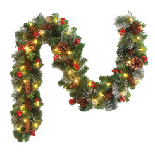 (2.7m, Red Fruit) Christmas Red Berrys Rattan Decoration Stylish DIY Wreath Party Decoration for Living Room Home