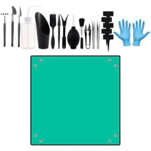 (Schwarz) Gartenwerkzeuge Waterproof Gardening Tool Set with Digging Shovel & Work Mat for Plant Care & Repotting, Gift for Women Men Gardeners