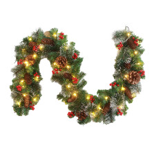 (1.8m, Red Fruit) Christmas Red Berrys Rattan Decoration Stylish DIY Wreath Party Decoration for Living Room Home