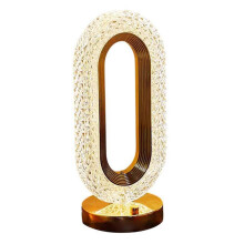 (1pcs) Elegant-Touch LED Crystals Lamp Touch Control Dimmable Brightness USB Table Lamp for Parties Dining Living Room Aesthetic Decor