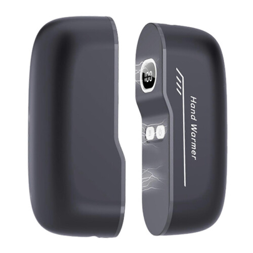 (Black) Magnetic Split Hand Warmer for Two Hands Magnetic 2-in-1 Thoughtful Winter Gift