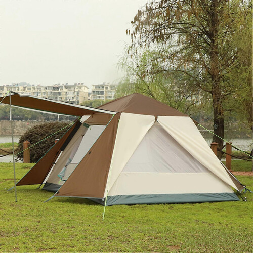 (Cafe) Simple Automatic Camping Tent Breathable Windproof Outdoor Tent for Picnic 2