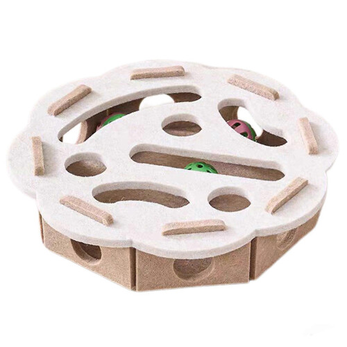 (Flower, Camel) Felt Maze Box Interactive Felt Puzzle Box for Indoor Cats for Small Medium Large Cats