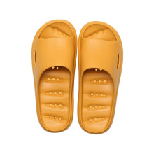 (yellow, Women 4.5-5) HYwys Unisex Non-Slip Slippers Quick-Dry Bathroom Shower Sandals with Thickened Sole for Men and Women